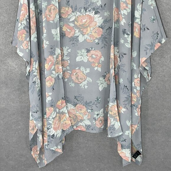 Torrid Cardigan Floral Kimono Womens 1X‎ Multicolor Sheer Open Front Lightweight - Picture 5 of 13